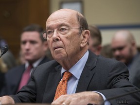 FILE - In this Oct. 12, 2017, file photo, Commerce Secretary Wilbur Ross appears before the House Committee on Oversight and Government Reform to discuss preparing for the 2020 Census on Capitol Hill in Washington. Forbes reported Tuesday, Nov. 7, that Ross exaggerated his net worth to the magazine by $2 billion. (AP Photo/J. Scott Applewhite, File)