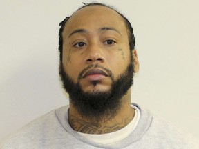 This photo provided by the Washington County Sheriff's Office in Hagerstown, Md., shows Devaughn Tyrone Drew. Authorities said Wednesday, Nov. 22, 2017, that they are looking for Drew, who they say shot and killed a woman two days after he was released from prison. (Washington County, Md. Sheriff's Office via AP)