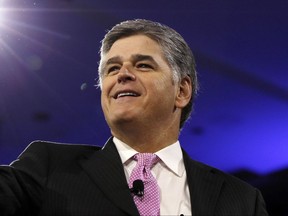 FILE - In this March 4, 2016, file photo, Sean Hannity of Fox News appears at the Conservative Political Action Conference (CPAC) in National Harbor, Md. A decision by coffee maker manufacturer Keurig announced on Nov. 11, 2017, to stop advertising on Sean Hannity's Fox News program has supporters of the conservative host destroying the company's products. (AP Photo/Carolyn Kaster, File)