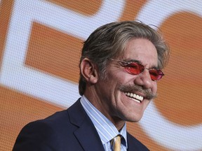 FILE - In this Jan. 16, 2015, file photo, Geraldo Rivera participates in "The Celebrity Apprentice" panel at the NBC 2015 Winter TCA in Pasadena, Calif. Rivera apologized on Nov. 29, 2017, for calling the news business "flirty" in the wake of "Today" show host Matt Lauer's firing by NBC over sexual misconduct allegations. (Photo by Richard Shotwell/Invision/AP, File)