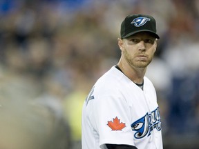 Roy Halladay stares down the New York Yankees on May 12, 2009.