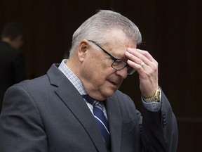 Public Safety and Emergency Preparedness Minister Ralph Goodale waits to appear before the Standing Committee on Public Safety and National Security, in Ottawa on Thursday, November 30, 2017.