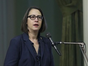 FILE -- In this Jan. 13, 2017, file photo, Assemblywoman Laura Friedman, D-Glendale, speaks at the Capitol in Sacramento, Calif. Friedman, a first-term lawmaker, was appointed chairwoman of the Assembly Rules Subcommittee on Harassment, Discrimination, and Retaliation Prevention and Response. The committee will hold its first hearing Tuesday, Nov. 28, in response to allegations of pervasive sexual harassment in the California Legislature. (AP Photo/Rich Pedroncelli, File)