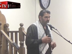 Canadian imam Tarek Ramadan delivers Friday sermon at the MAC Centre, Vancouver, B.C., on July 28, 2017.
