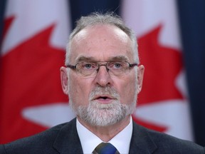 Auditor General Michael Ferguson holds a press conference at the National Press Theatre in Ottawa on Tuesday Nov. 21, 2017, regarding his 2017 Fall Report. THE CANADIAN PRESS/Sean Kilpatrick