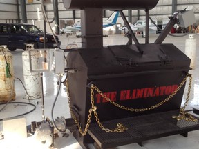 A supplied court exhibit shows the Eliminator.