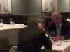 Judge Frank Newbould at a posh Toronto restaurant in September with a bogus client, where he was secretly recorded and photographed.