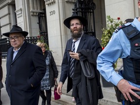 Max Ouanounou (left) was in court Wednesday, arguing that his son's declaration of brain death be reversed because orthodox Jews do not believe it truly represents death.