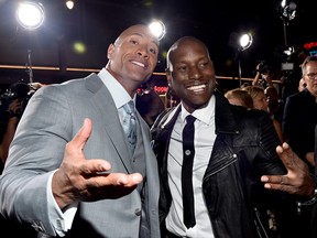 The Rock and Tyrese, in far chummier times.