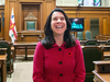 Montreal’s new mayor Valerie Plante during a visit to the Council Chamber at City Hall on Monday.