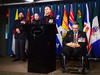 Afghanistan veteran Major Mark Campbell (ret’d), right, joins fellow veterans on Parliament Hill on Thursday.