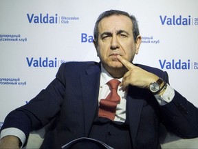 In this handout photo taken on April 19, 2016, and released on Oct. 31, 2017  by the  Valdai Club foundation, Joseph Mifsud, a politics professor  attends the Valdai Discussion Club Conference following the results of the closed-door Iran-Russia discussion in Moscow. Mifsud is suspected of being a key link between the Russian government and the Donald Trump campaign, but Mifsud, identified solely as "the London professor" in court documents _has kept a low profile in London academic circles. (valdaiclub.com via AP)