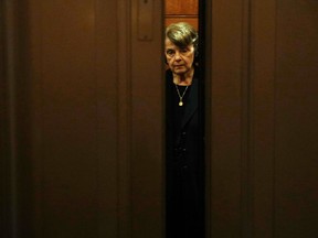 U.S. Sen. Dianne Feinstein (D-CA) leaves the Senate chamber after a vote at the Capitol December 1, 2017 in Washington, DC. Feinstein says she sees a potential obstruction of justice case coming against President Donald Trump.