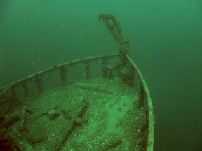 JaneMillerBowRail A steamship that sunk a 136 years ago, believed to be the Jane Miller has been found  in Colpoys Bay, a stretch of water on the east side of the Bruce Peninsula just north of Owen Sound on Georgian Bay. Handout