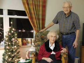 Herbert and Audrey Goodine, bid a tearful goodbye this week, separated just days before Christmas after 73 years together.