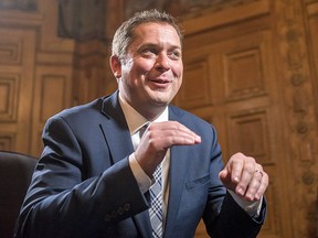 Andrew Scheer, leader of the Opposition in the House of Commons, is photographed in his office Monday, December 18, 2017.