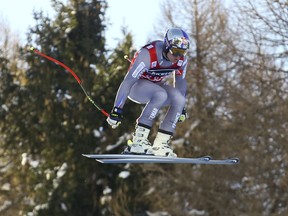 France's Alexis Pinturault competes during the first run of an alpine ski men's World Cup alpine combined, in Bormio, Italy, Friday, Dec. 29, 2017.