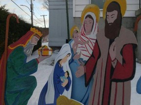 The nativity scene at Bancroft United Church now features two Marys and two baby Jesuses.