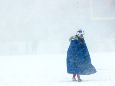 ORCHARD PARK, NY - DECEMBER 10:  Colton Schmidt #6 of the Buffalo Bills walks the field before a game against the Indianapolis Colts on December 10, 2017 at New Era Field in Orchard Park, New York.  (Photo by Brett Carlsen/Getty Images) *** BESTPIX ***