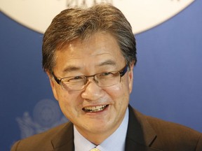 The U.S. special envoy for North Korea policy Joseph Yun speaks to media, Friday, Dec. 15, 2017, in Bangkok, Thailand. Yun told reporters he has expressed hope that Pyongyang would accept Secretary of State Rex Tillerson's diplomatic offer of unconditional talks, although the White House has contradicted the overture.