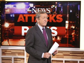 In this Nov. 16, 2015 photo provided by ABC, correspondent Brian Ross speaks on "Good Morning America," which airs on the ABC Television Network, in New York. ABC has suspended investigative reporter Ross Saturday, Dec. 2, 2017, for four weeks without pay for the network's incorrect Michael Flynn report on Friday.