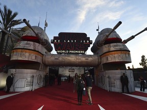 A general view of atmosphere at the Los Angeles premiere of "Star Wars: The Last Jedi" at the Shrine Auditorium on Saturday, Dec. 9, 2017 in Los Angeles.