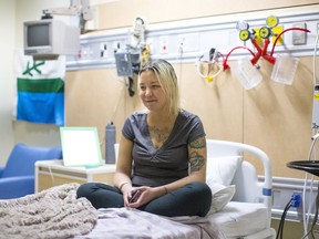 Delilah Saunders is pictured in her room in Toronto General Hospital, Tuesday, December 19, 2017.