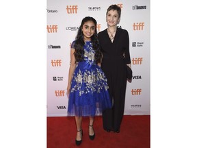 Saara Chaudry, left, and director Nora Twomey attend a premiere for "The Breadwinner" on day 4 of the Toronto International Film Festival at the Winter Garden Theatre on Sunday, Sept. 10, 2017, in Toronto.