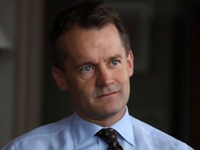 Veteran Affairs Minister Seamus O'Regan is shown during an interview in his office on Parliament Hill in Ottawa on Wednesday, December 6, 2017. Veterans across Canada are praying that the Trudeau government will deliver more than a lump of coal when it rolls out its long-awaited plan for providing pensions to injured ex-soldiers.
