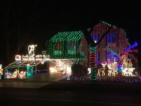 The Musson house in Burlington, Ont. is decorated for Christmas in a hadnout photo.