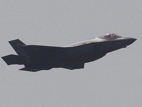 The US Lockheed Martin F-35 Lightning II performs his demonstration flight at Paris Air Show, in Le Bourget, east of Paris, France, Tuesday, June 20, 2017 in Paris. There are five potential replacements for Canada's aging CF-18 fleet. Largely overlooked in Tuesday's news about a new competition to find a CF-18 replacement was confirmation that the F-35 is back in the running.