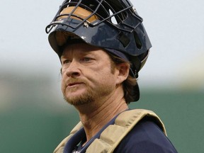 Milwaukee Brewers catcher Gregg Zaun pauses during a game against the Pittsburgh Pirates in Pittsburgh on April 20, 2010.Gregg Zaun has been fired from Sportsnet due to "inappropriate behaviour and comments." Rick Brace, President of Rogers Media, said in a statement that the company was terminating the contract of the Blue Jays analyst effective immediately. THE CANADIAN PRESS/AP, Keith Srakocic