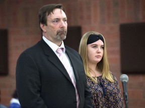 Brianna Brochu, the former University of Hartford student accused of smearing body fluids on her roommate's belongings, makes a brief appearance in Hartford Superior court on Monday, Dec. 18, 2017,  with her attorney Tom Stevens. Her case was continued until January 29. Brochu, a Harwinton resident, has been charged by West Hartford police with breach of peace and criminal mischief.