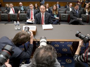 Deputy Attorney General Rod Rosenstein arrives to testify before a House Committee on the Judiciary oversight hearing on Capitol Hill, Wednesday, Dec. 13, 2017 in Washington.