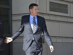 Former Trump national security adviser Michael Flynn leaves federal court in Washington, Friday, Dec. 1, 2017. Flynn pleaded guilty Friday to making false statements to the FBI, the first Trump White House official to make a guilty plea so far in a wide-ranging investigation led by special counsel Robert Mueller.