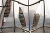 A view outside the windows of the new U.S. embassy building in London, England.