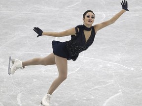 Kaetlyn Osmond of Canada performs during Ladies Short Program of the ISU Grand Prix of Figure Skating Final in Nagoya central Japan Friday, Dec. 8, 2017.