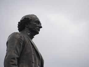The Sir John A. MacDonald statue as seen at Queen's Park Circle at the foot of the Ontario Legislature in Toronto, ON on Thursday August 24, 2017.