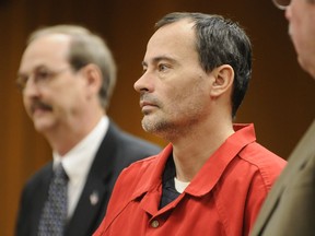 FILE - In this March 9, 2011, file photo, John Skelton, of Morenci, Mich., appears in Lenawee County Circuit Court in Adrian, Mich., for a hearing in the kidnapping case involving his three sons. Authorities say it could take months before DNA from the remains of three children found in Montana can be compared to DNA in the 2010 disappearance of Andrew, Alexander and Tanner Skelton. Michigan state police say once available, the results will be compared to DNA collected in the case of Skelton boys. The boys' father has said he didn't harm his sons. He's in prison after pleading no contest to unlawful imprisonment for not returning them to their mother after Thanksgiving.