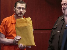 Jeffrey Willis appears for sentencing in front of Judge William Marietti for the first degree murder in June 2014 of Rebekah Bletsch in Muskegon, Muskegon County Court House on Monday, Dec. 18, 2017. Willis decided he would leave the courtroom before he was sentenced to a mandatory life sentence without chance of parole.