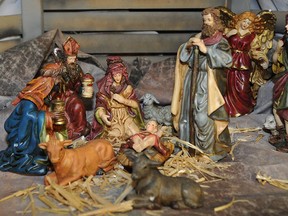 A nativity display.