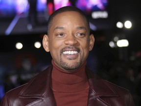 FILE - In this Dec. 15, 2017 photo, Will Smith poses for photographers upon arrival at the European premiere of the Netflix film 'Bright' in London.  Smith is at it again as a sci-fi cop in the new Netflix film "Bright." The film, in select theaters and on Netflix starting Dec. 22, has not been well reviewed. No matter. Smith said at the Dec. 13 Los Angeles premiere he no longer considers each project as make or break.