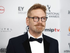 CORRECTS NAME OF CHARACTER TO DETECTIVE HERCULE POIROT FROM DETECTIVE HERCULES POIROT - FILE - In this Nov. 20, 2017, file photo, Kenneth Branagh attends the 45th International Emmy Awards at the New York Hilton in New York. Branagh is teasing the return of "old friends" in his planned sequel to "Murder on the Orient Express." Branagh is expected to return as both director and fancifully mustachioed lead character Detective Hercule Poirot in "Death on the Nile"