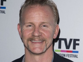 FILE - In this Tuesday, Oct. 20, 2015, file photo, Morgan Spurlock attends an event at the SVA Theatre in New York. Declaring "I am part of the problem," Spurlock confessed in an online post Wednesday, Dec. 13, 2017, to sexual harassment, infidelity and said a woman accused him of rape in college.