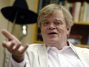 FILE - In this July 20, 2015, file photo, Garrison Keillor, creator and host of "A Prairie Home Companion," appears during an interview in St. Paul, Minn. The president of Minnesota Public Radio has told employees the decision to cut business ties with former "A Prairie Home Companion" host Keillor resulted from "multiple allegations" that covered an extended period of time. Jon McTaggart held an off-the-record meeting with employees Wednesday, Dec. 6, 2017, a week after Keillor's dismissal was announced. Keillor says it was wrong to fire him without a full investigation.