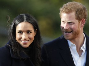 FILE - In this Dec. 1, 2017 file photo, Britain's Prince Harry and his fiancee Meghan Markle arrive at Nottingham Academy in Nottingham, England.  For some black women, Meghan Markle and Prince Harry's engagement was something more. One of the world's most eligible bachelors had chosen someone who looked like them and grew up like them.