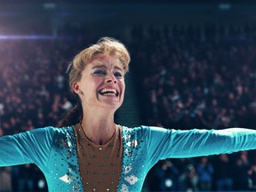 This image released by Neon shows Margot Robbie as Tonya Harding in a scene from "I, Tonya." (Neon via AP)