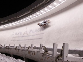 Shiva Keshavan, of India, takes a curve in the Nations Cup luge race, a World Cup qualifier, in Lake Placid, N.Y., on Thursday, Dec. 14, 2017.