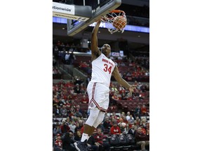 Ohio State forward Kaleb Wesson dunks the ball against William & Mary during the first half of an NCAA college basketball game in Columbus, Ohio, Saturday, Dec. 9, 2017.