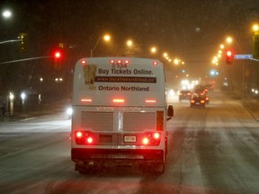 The Ontario Northland bus was traveling from Sudbury to Toronto with 47 passengers aboard.